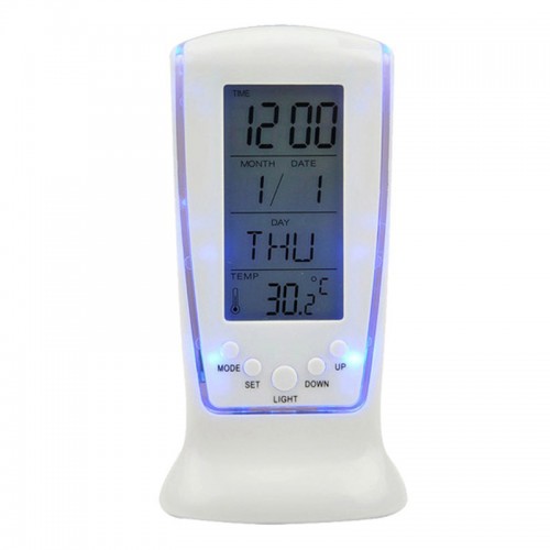 Digital Led Alarm Clock Calendar Thermometer Backlight Multi-Function Music Clock