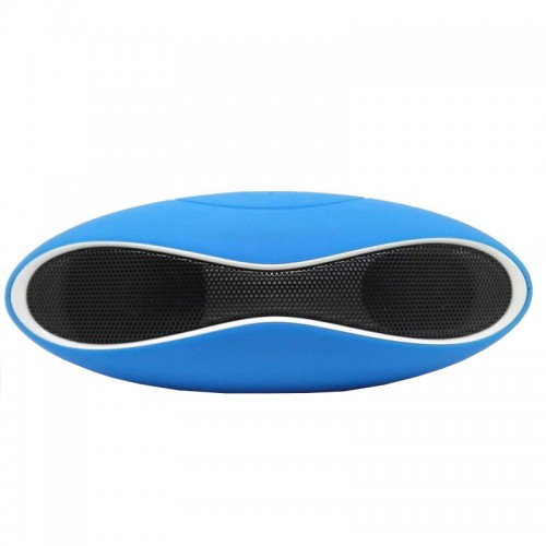 MULT- Function Mini Football Portable Wireless Stereo Bluetooth Speaker Mic Super Bass Blue White