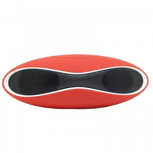 MULT - Function Mini Football Portable Wireless Stereo Bluetooth Speaker Mic Super Bass Red White