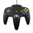 USB Game Wired Controller Joypad Joystick Gaming For Nintendo N64 PC Black