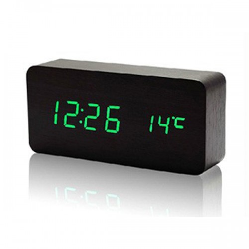 Led Alarm Clock Despertador Temperature Sounds Control Led Display Electronic Desktop Digital Table Clocks Green