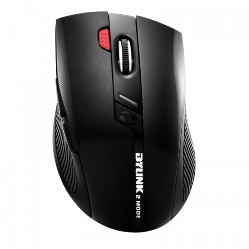 JIAYIBING - Silent Mute Wireless Mouse Dual-Mode Mouse 2000dpi Wireless Gaming Mouse Black