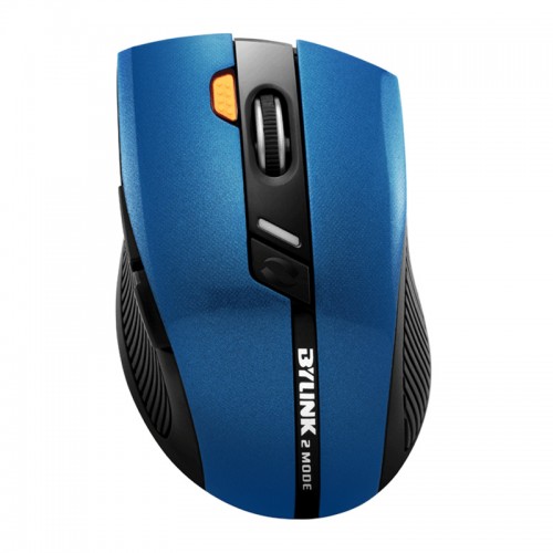 JIAYIBING - Silent Mute Wireless Mouse Dual-Mode Mouse 2000DPI Wireless Gaming Mouse blue