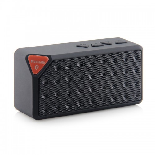 X3 Bluetooth Speaker Portable Wireless Handsfree Radio Mic Subwoofer With Detachable Battery Black