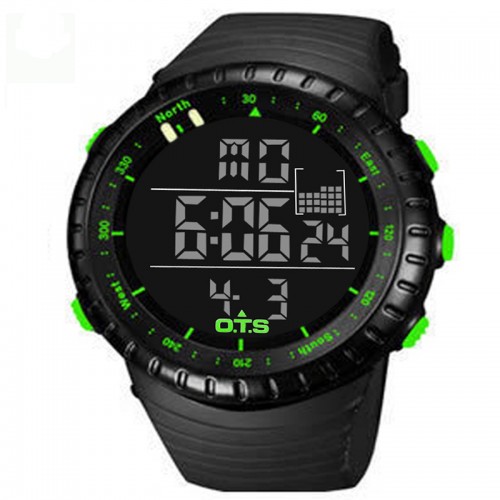 OTS - Men's Watch LED Sports Digital Watch Clock 50M Waterproof Men Military Wristwatches