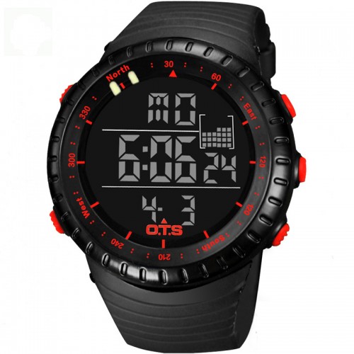 OTS - Men's Watch LED Sports Digital Watch Clock 50M Waterproof Men Military Wristwatches