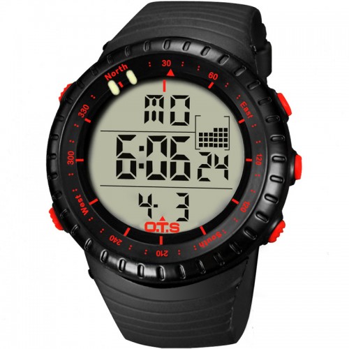 OTS - Men's Watch LED Sports Digital Watch Clock 50M Waterproof Men Military Wristwatches