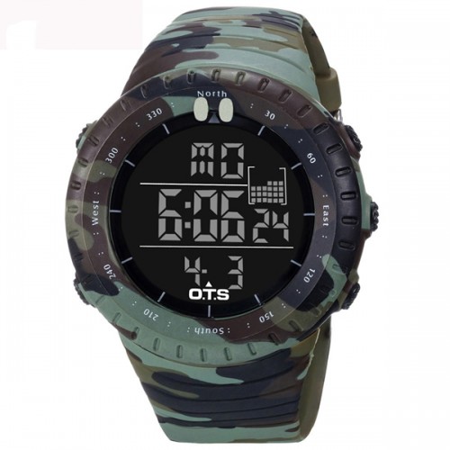 OTS - Men's Watch LED Sports Digital Watch Clock 50M Waterproof Men Military Wristwatches