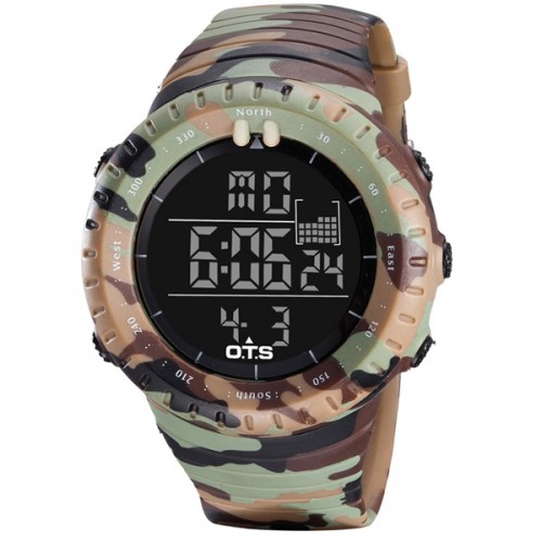 OTS - Men's Watch LED Sports Digital Watch Clock 50M Waterproof Men Military Wristwatches