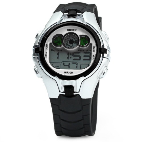 OEM - Digital Sport Watches Fashion Alarm Date Chronograph Black