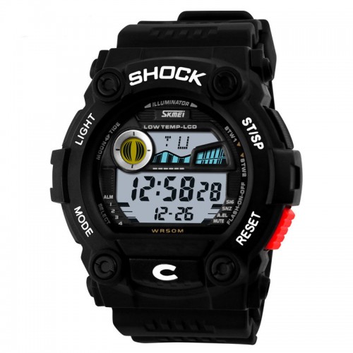 SKMEI - Watches Swimming Digital Quartz Pu Strap Sports Watch White