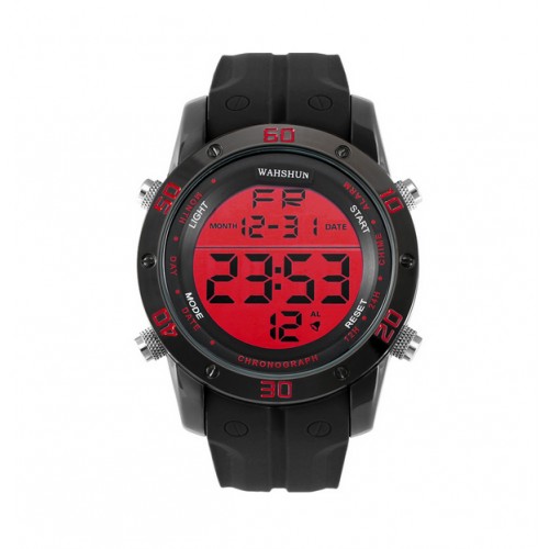 SMAEL - Orange Led Digital Watches Sports Alloy Clock Red