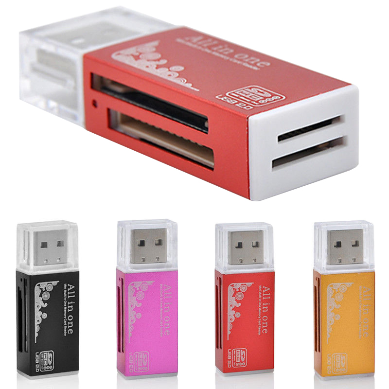 for Micro SD SDHC TF M2 MMC MS PRO DUO All in 1 USB 2.0 Multi Memory Card Reader 