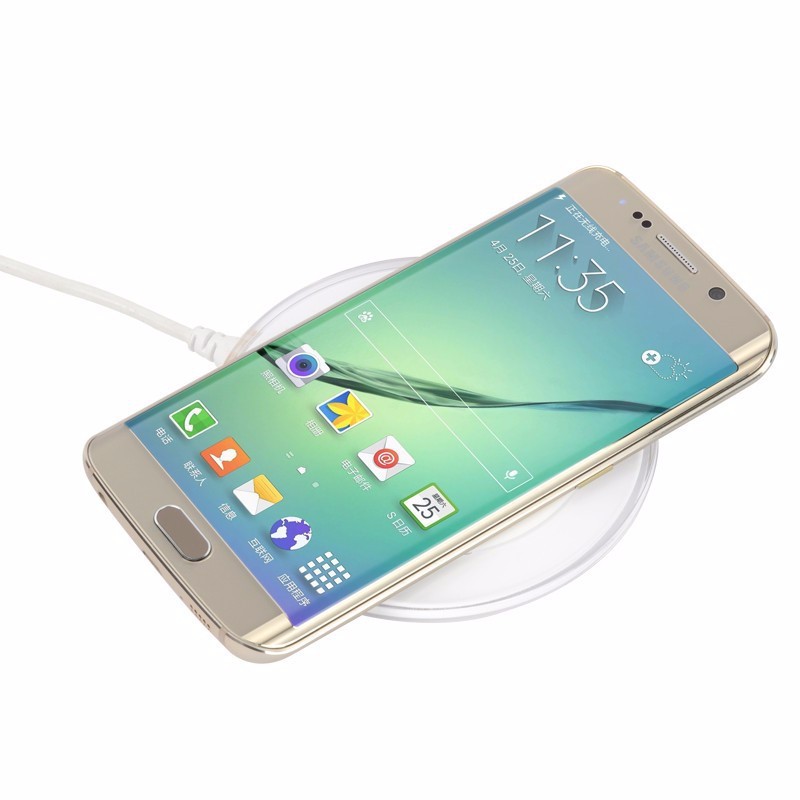 SAMSUNG Blue Light High Wireless Charging Pad For Galaxy S6 Edge White